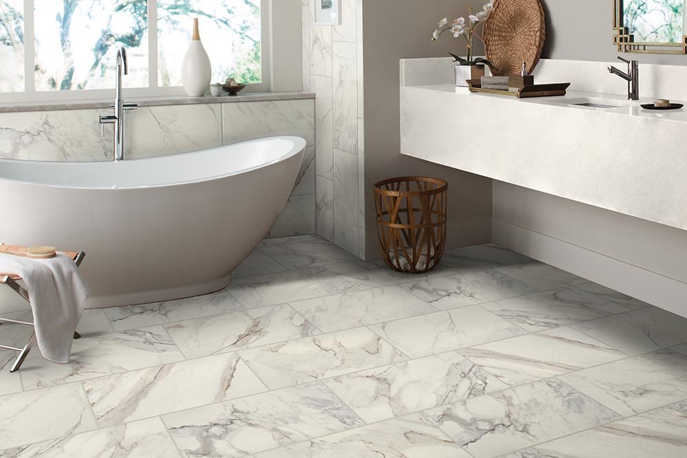 Bathroom Porcelain Marble Tile - Japke Decorating & Carpet in Staples, MN