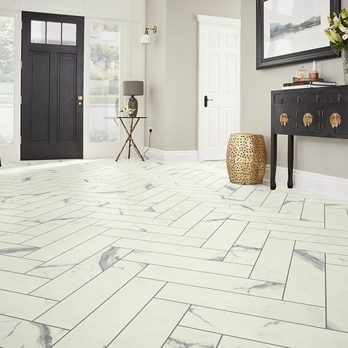 Entry Foyer Luxury Vinyl Tile Herringbone LVT -  Japke Decorating & Carpet in Staples, MN